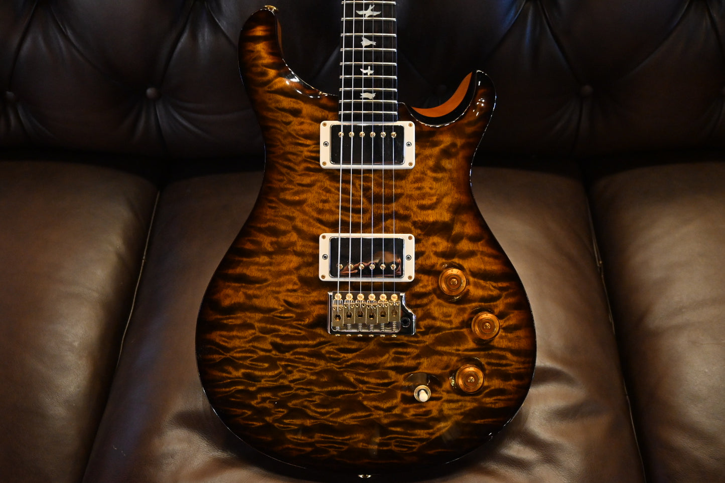 PRS Wood Library DGT 2021 Quilt Brazilian Board - Copperhead Burst Guitar #2279 - Danville Music