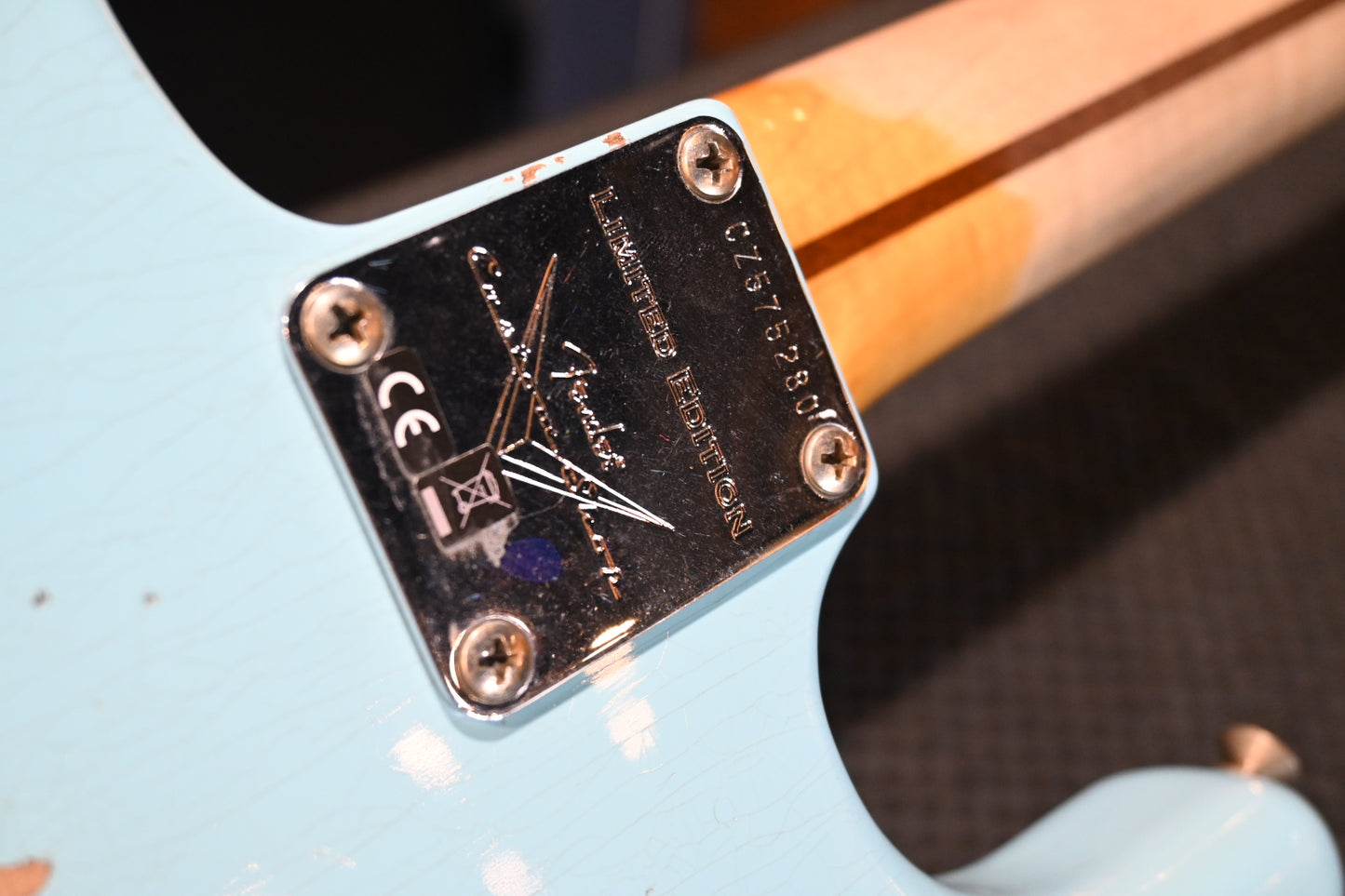 Fender Custom Shop 1957 Limited Stratocaster Relic 2023 - Faded Aged Daphne Blue Guitar #5280