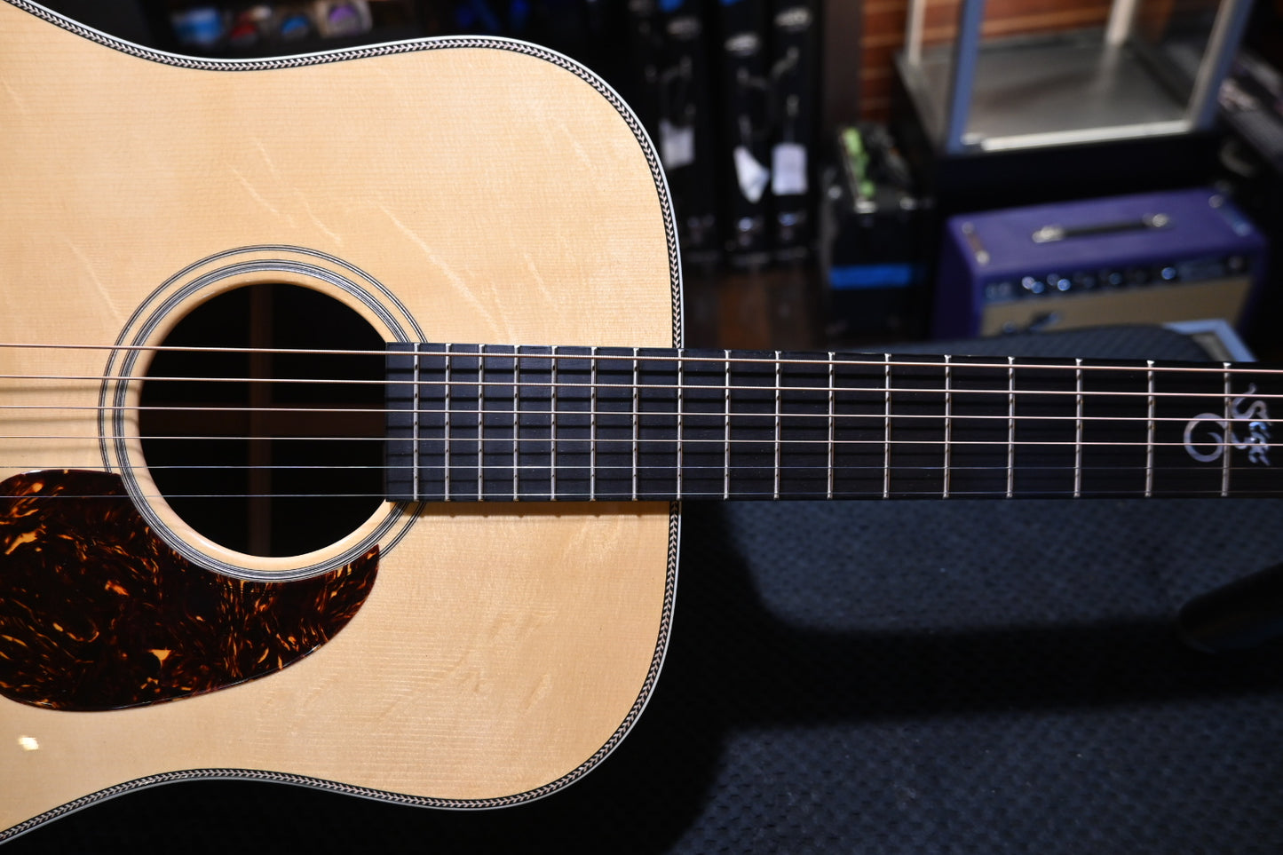 Santa Cruz Model D Bearclaw German Spruce/Rosewood - Natural Guitar #8087 - Danville Music