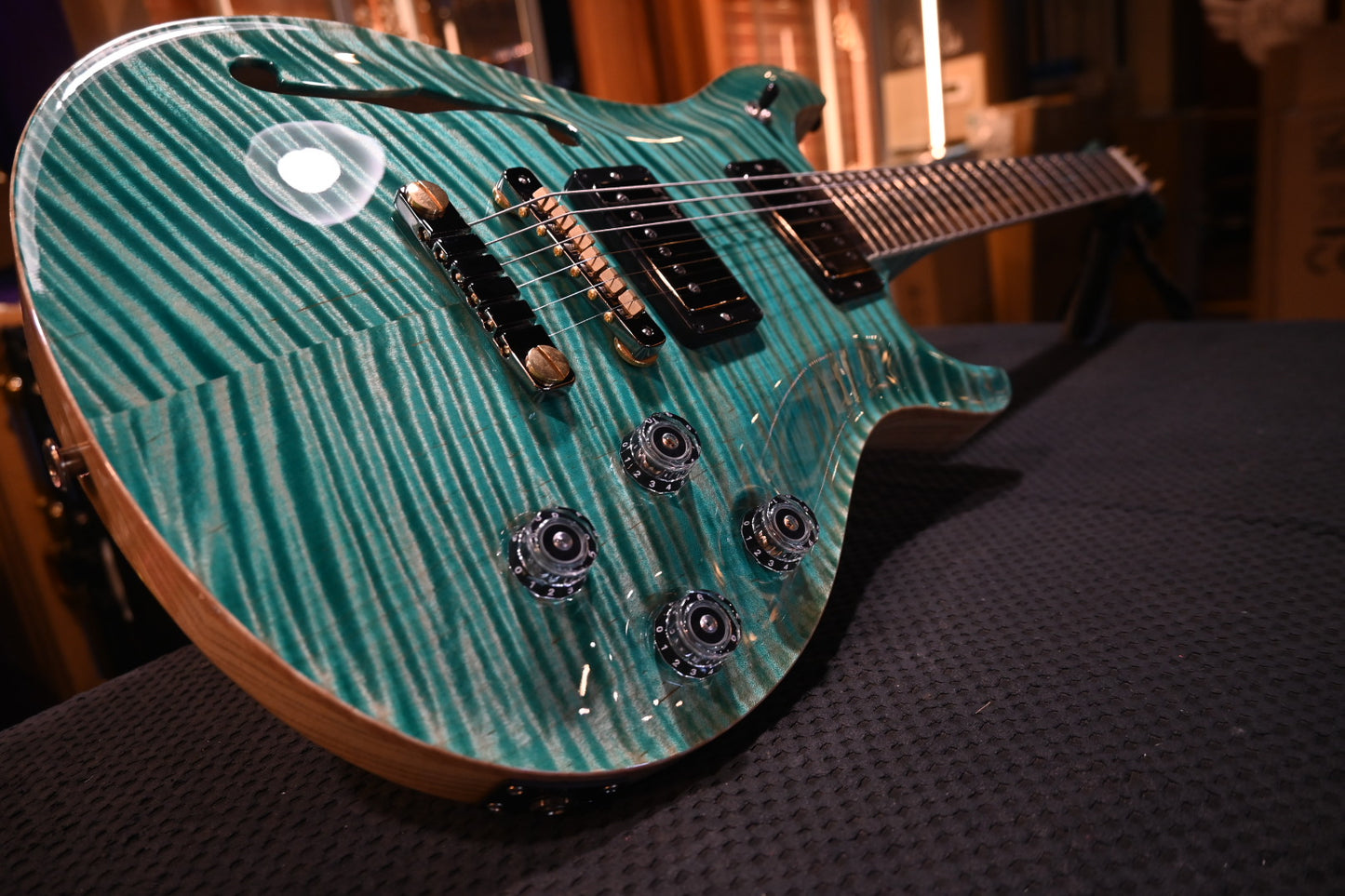 PRS Wood Library McCarty 594 Semi-Hollow Danville Music 35th Anniversary Artist Top - Bahamian Blue Guitar #8198 - Danville Music