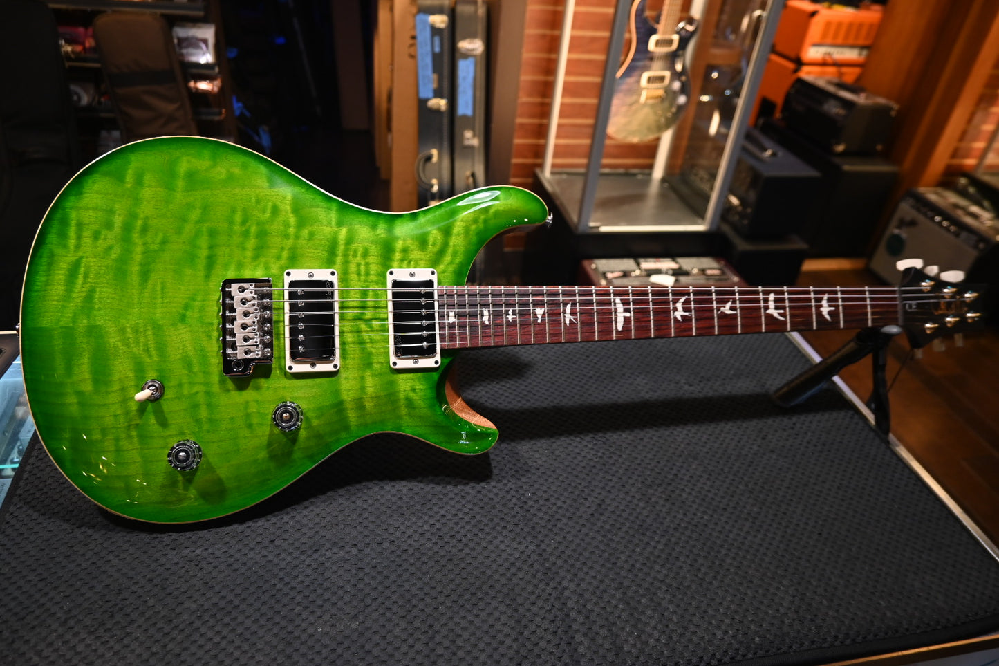 PRS Wood Library CE 24 Quilt - Eriza Verde Guitar #0690 - Danville Music