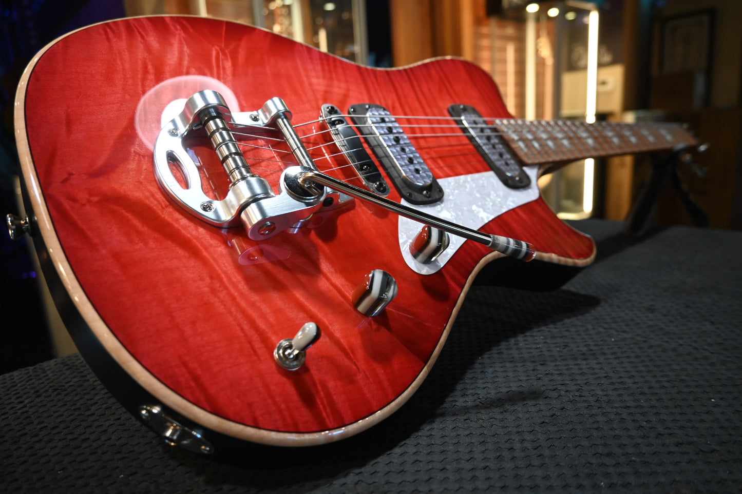 Powers Electric A-Type Select Maple FF42 CamTail - Cosmo Red Guitar #B088 - Danville Music