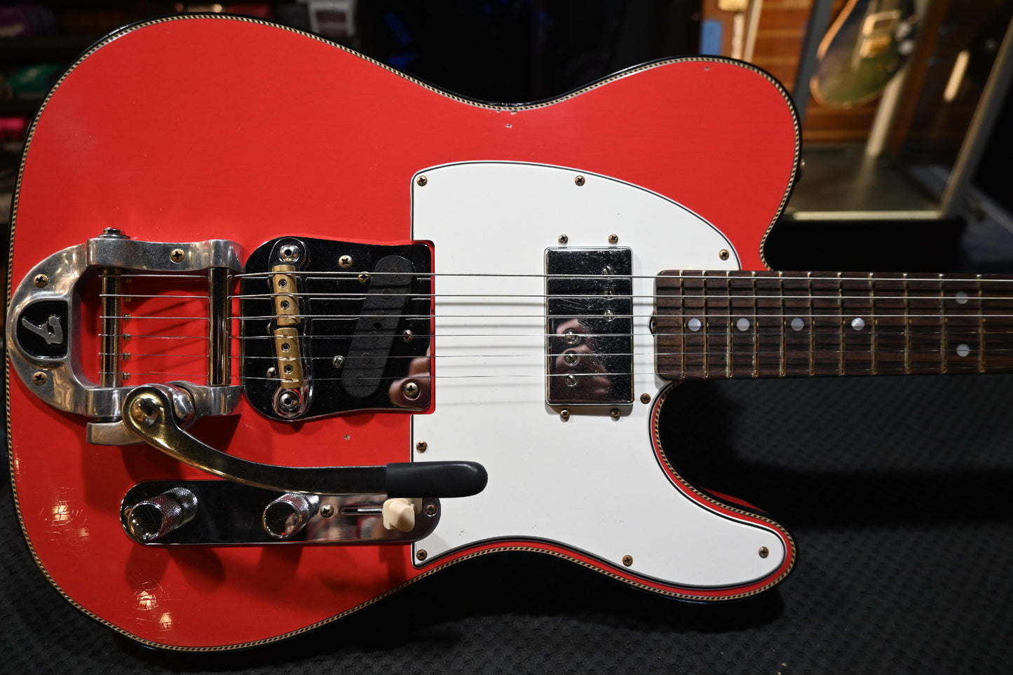 Fender Custom Shop LTD Cunife Telecaster Custom - Aged Fiesta Red Guitar #4185