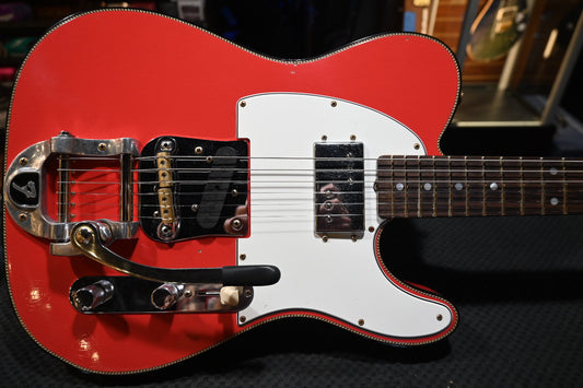 Fender Custom Shop LTD Cunife Telecaster Custom - Aged Fiesta Red Guitar #4185 - Danville Music