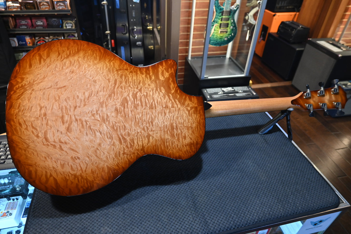 Taylor Custom GA Grand Auditorium Sinker Redwood/AA Quilt Maple Guitar #4109 - Danville Music