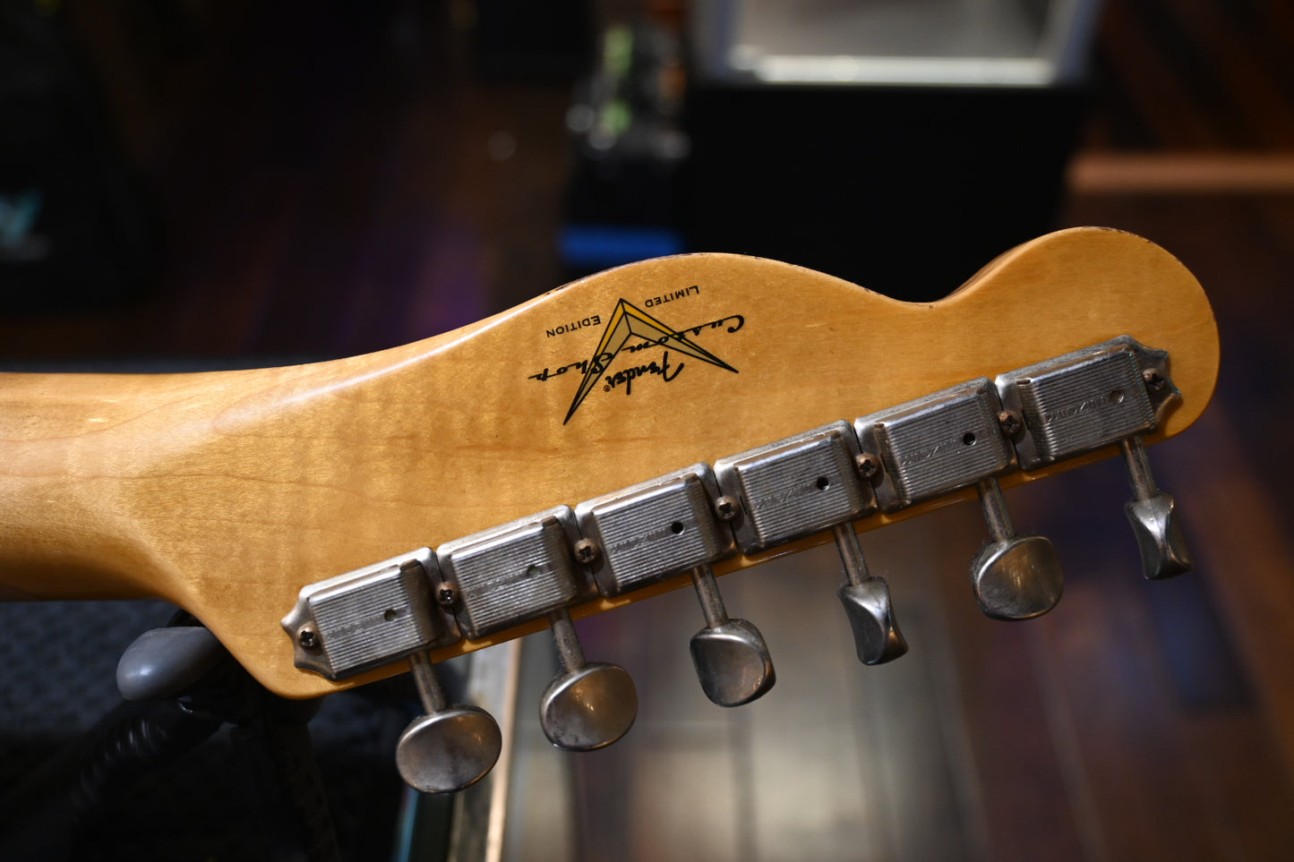 Fender Custom Shop LTD Dual P-90 Telecaster Relic 2023 - Aged Black Paisley Guitar #1877 - Danville Music