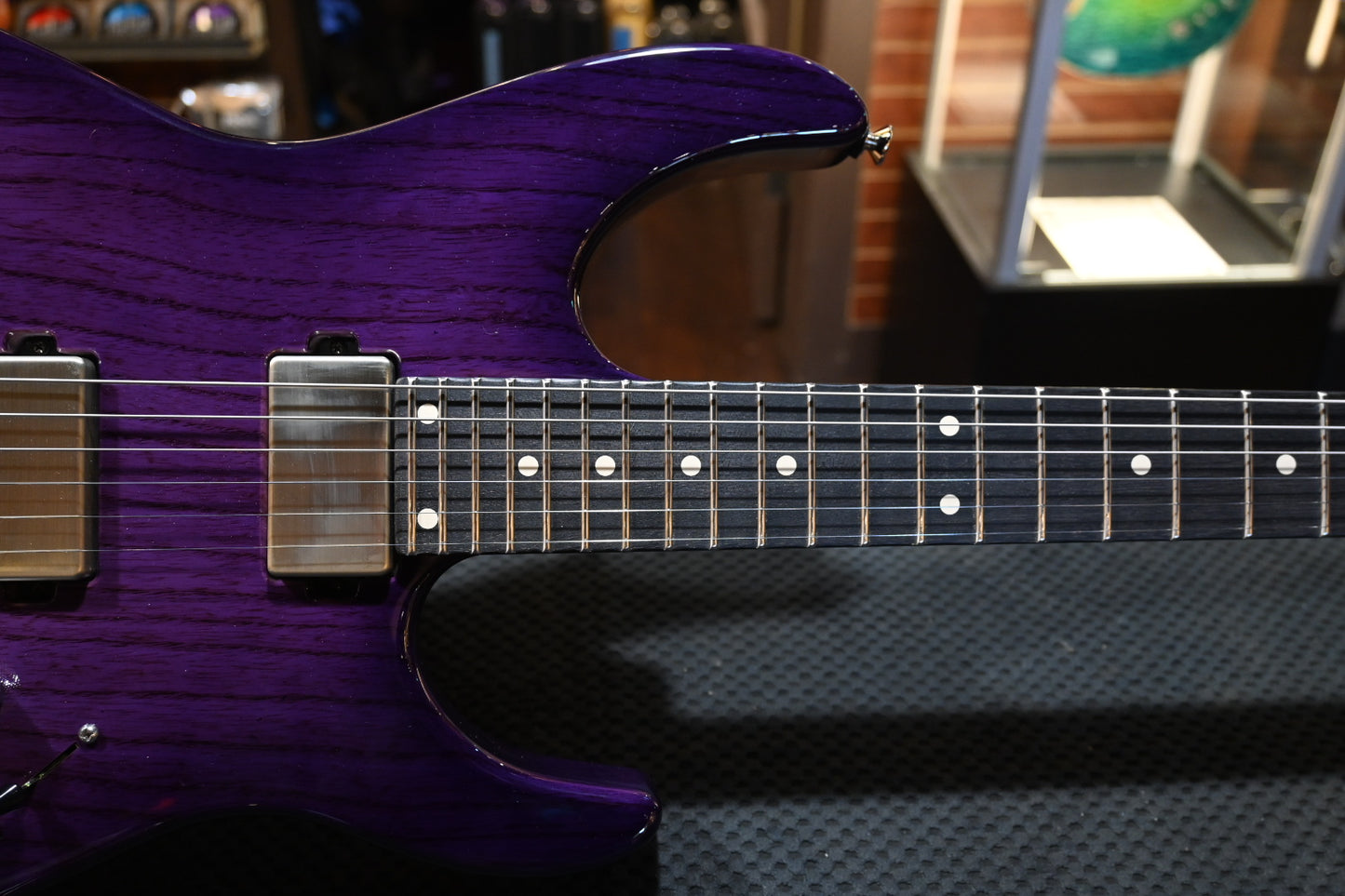 Tom Anderson Angel Player - Natural Purple Burst Dark Grain Guitar #623P - Danville Music