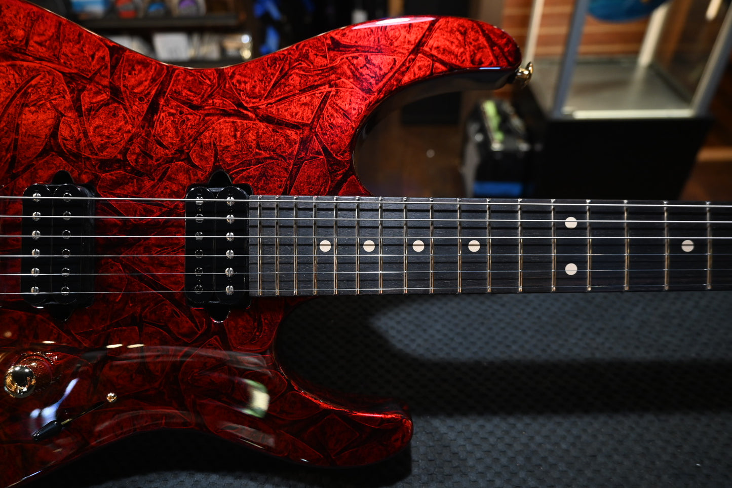 Suhr Custom Modern Carve Top - Red Web Guitar #8627 - Danville Music