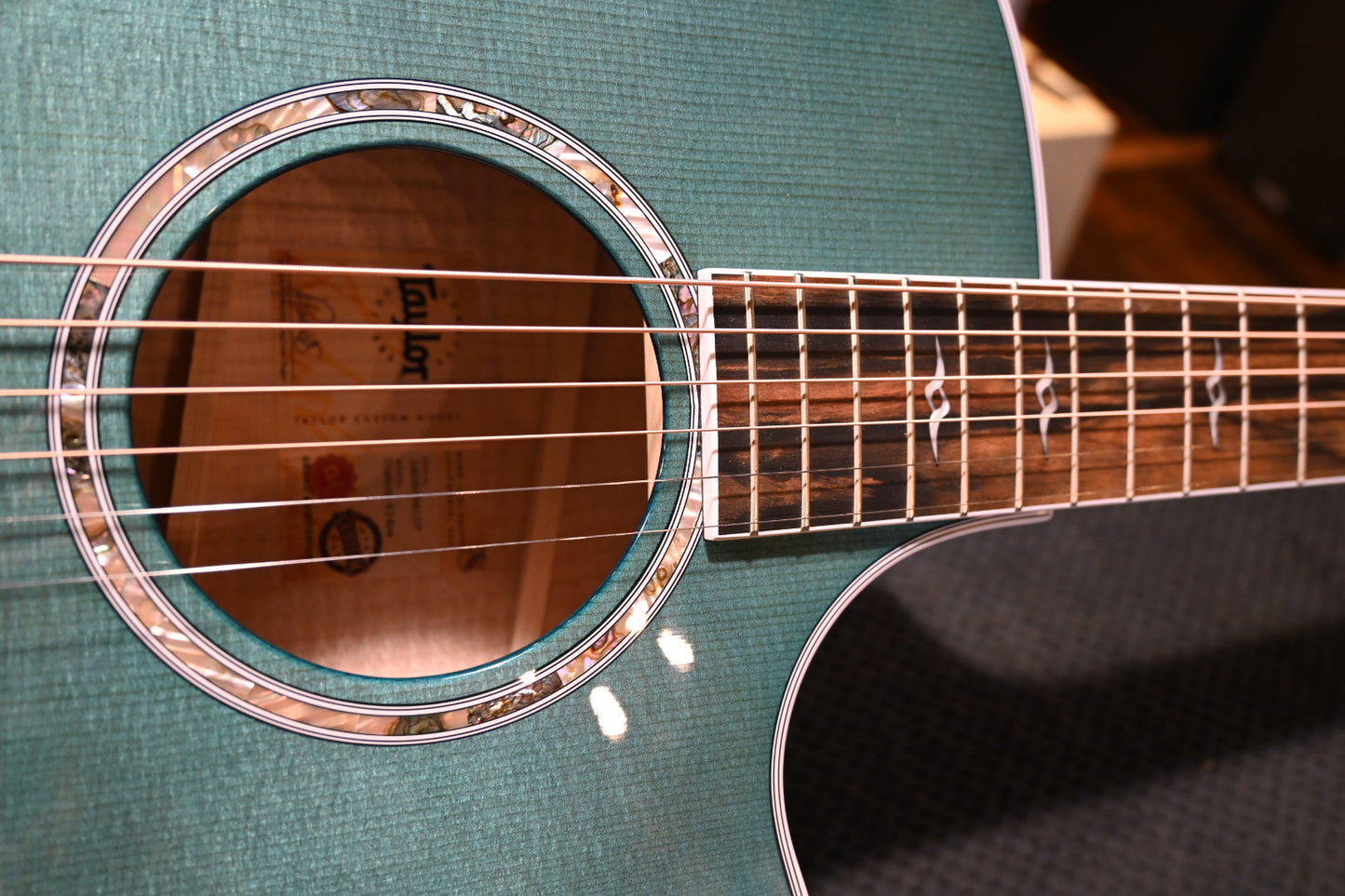Taylor Custom Select 614ce - Koi Blue Guitar #4107 - Danville Music