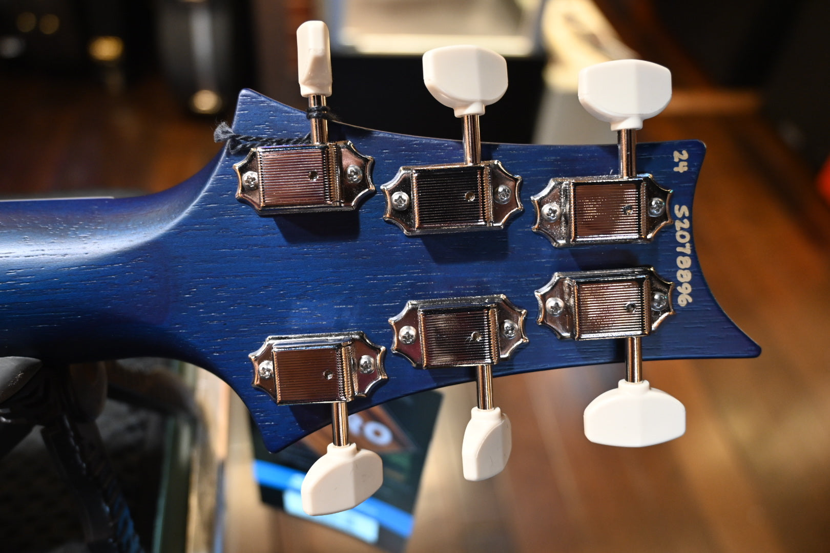 PRS Wood Library S2 McCarty SC 594 Single-Cut Quilt - Faded Gray Black Blue Burst Guitar #8896 - Danville Music