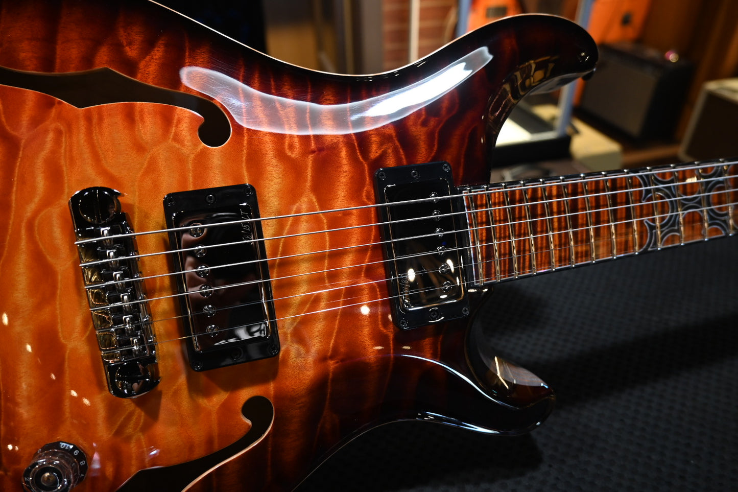 PRS Private Stock Hollowbody II Piezo Gothic - Electric Tiger Glow Guitar #10569 - Danville Music
