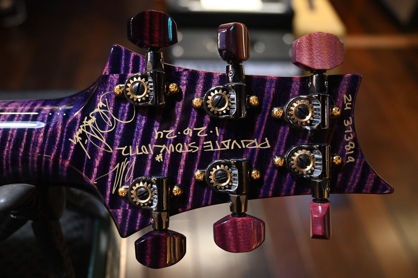 PRS Private Stock Custom 24 - Replicant Purple Glow Guitar #10772 - Danville Music