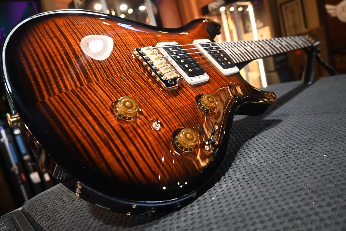 PRS Customer 24 Piezo 10-Top - Black Gold Smokewrap Burst Guitar #6531 - Danville Music