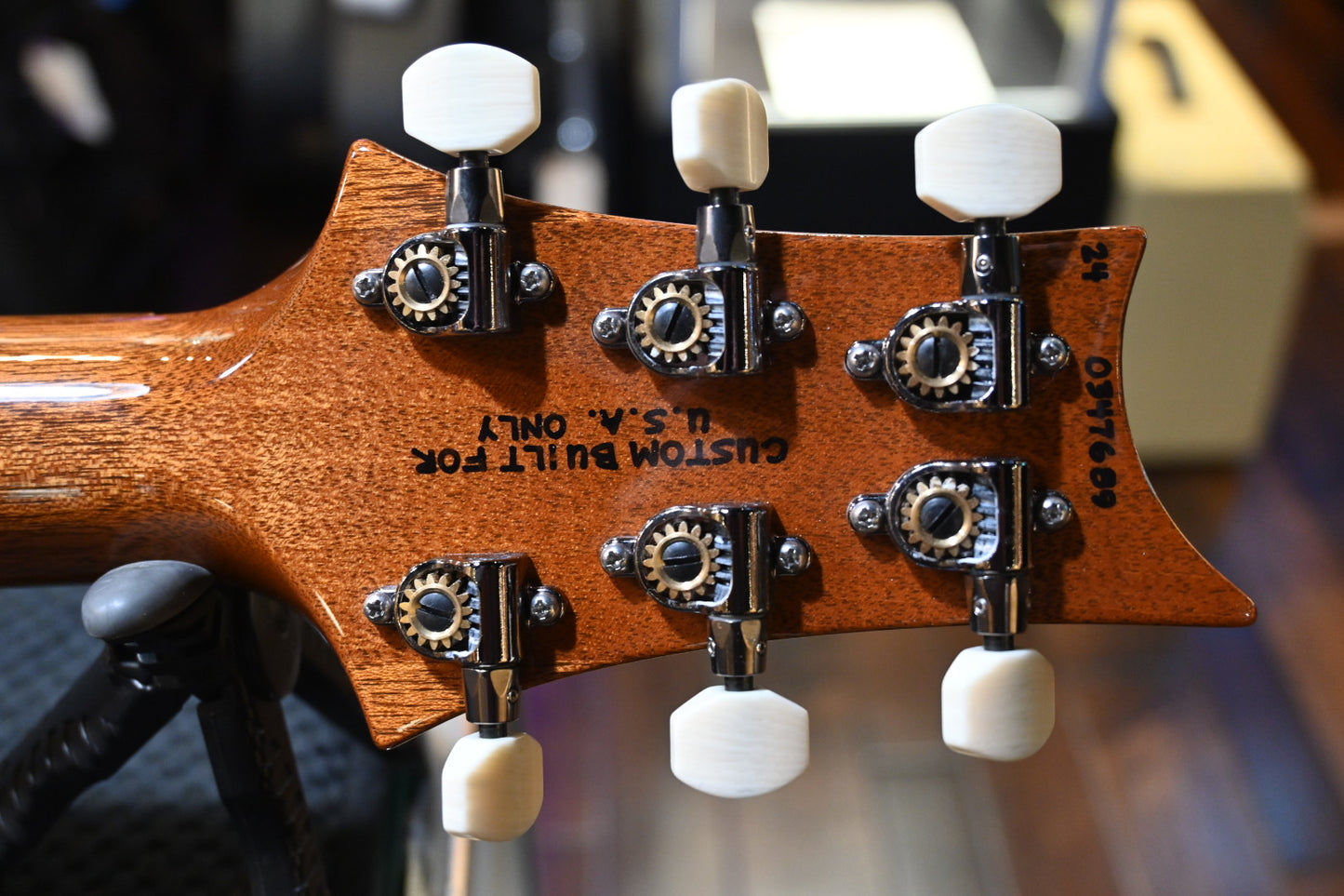 PRS DGT Birds Brazilian Rosewood Smoked Black Hardware - Metallic Orange Guitar #7689 - Danville Music