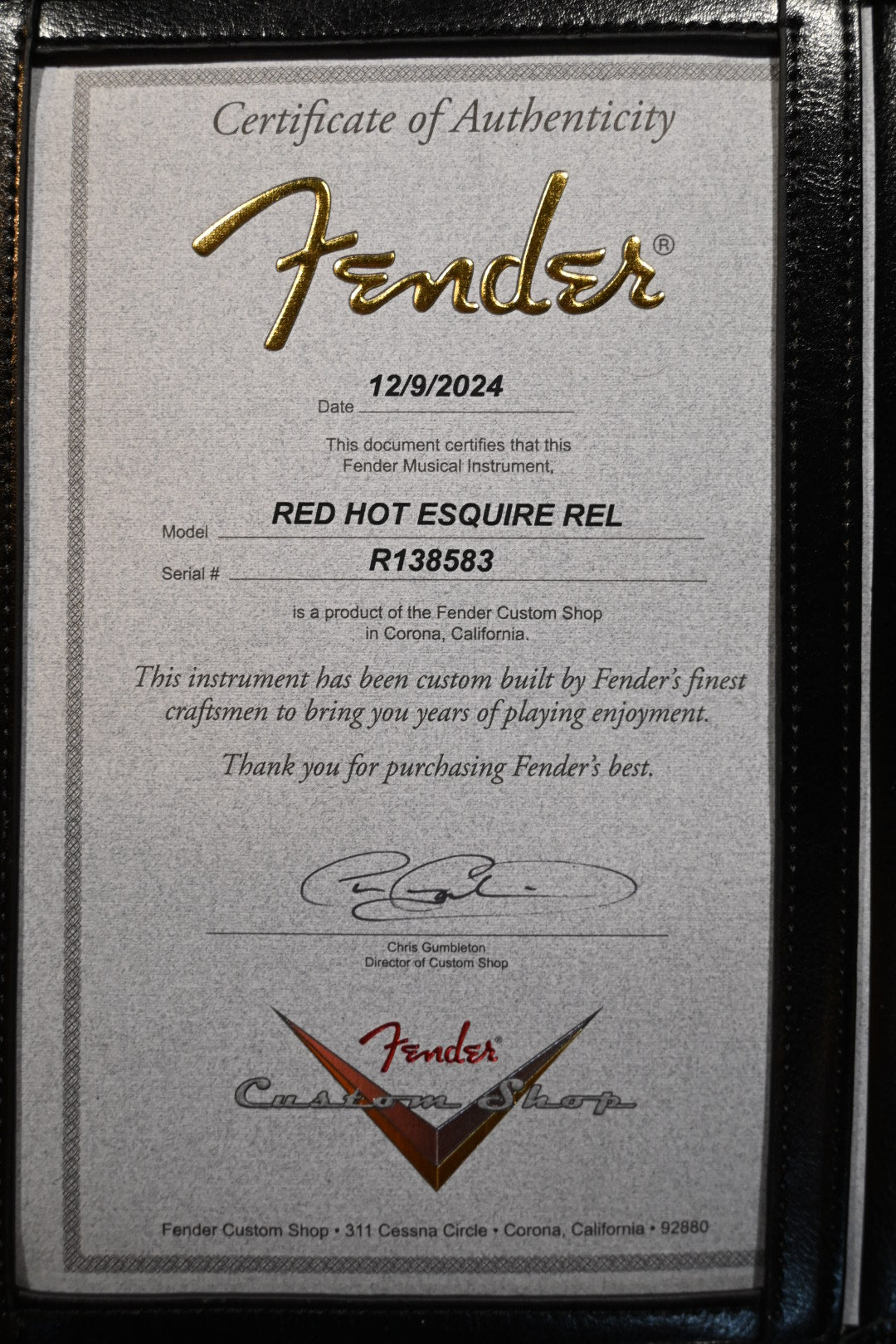 Fender Custom Shop Red Hot Esquire Relic - 2-Color Sunburst Guitar #8583 - Danville Music