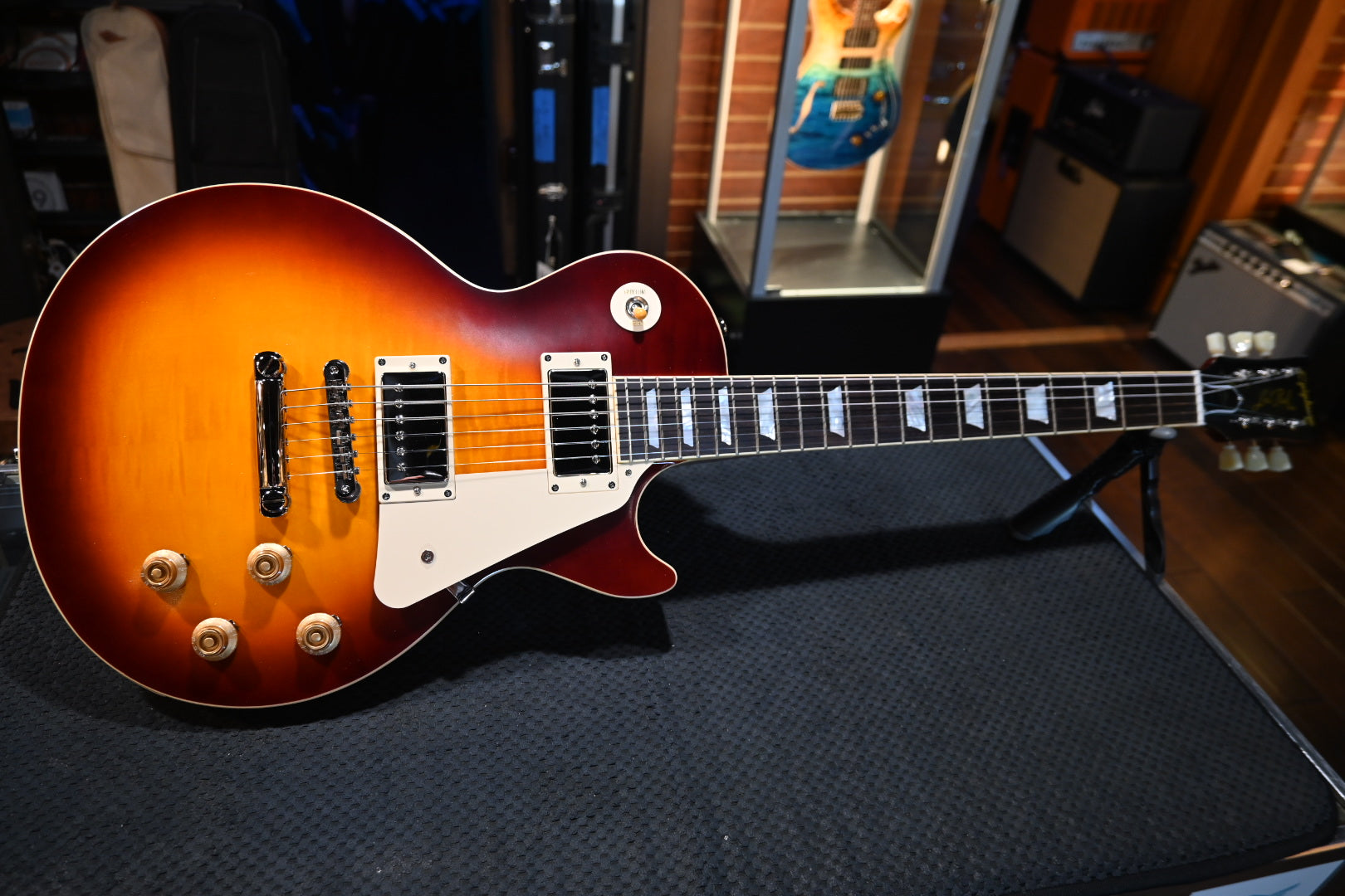 Epiphone Inspired by Gibson Custom 1959 Les Paul Standard Reissue - Deep Cherry Sunburst Guitar #6972 - Danville Music