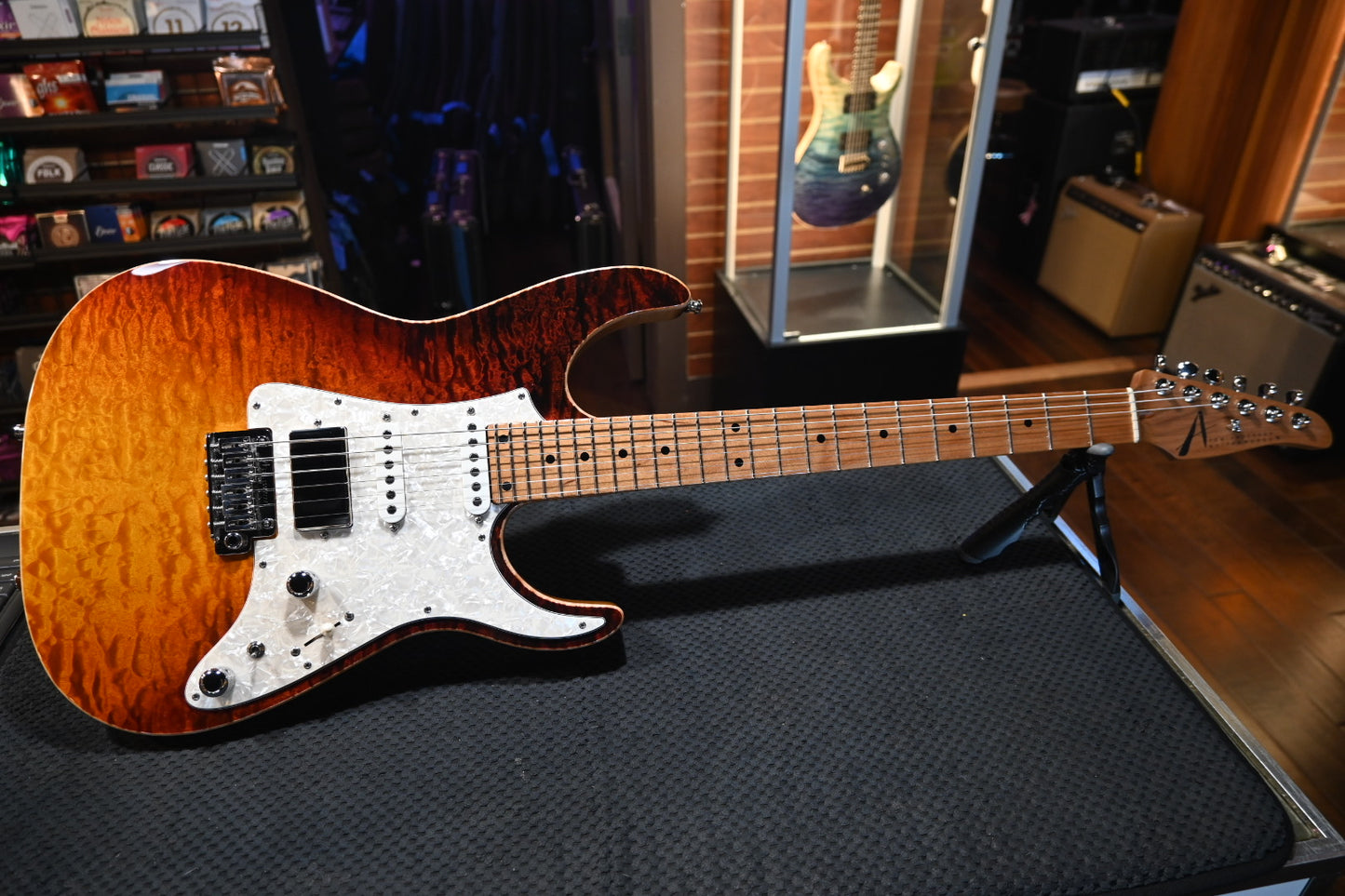 Tom Anderson Guardian Angel 2022 - Fire WakeSurf Guitar #422N - Danville Music