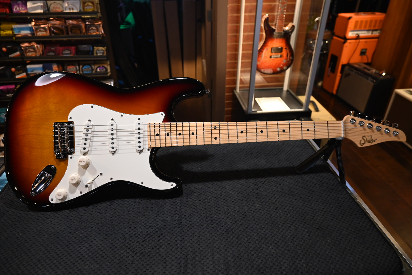 Suhr Classic S Maple SSS - 3 Tone Burst Guitar #6158 - Danville Music