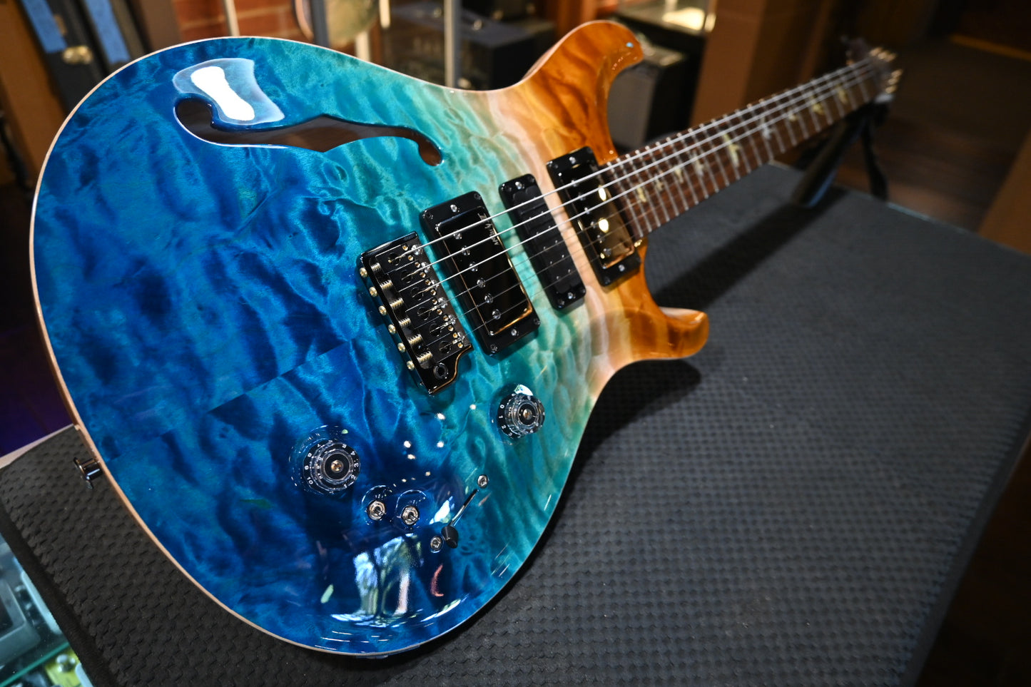 PRS Wood Library Special Semi-Hollow Danville Music 35th Anniversary Artist Top - Beach Fade Guitar #5861