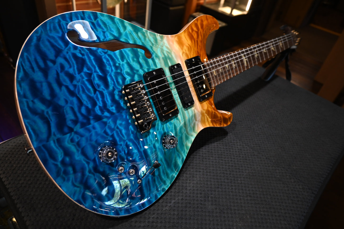 PRS Wood Library Special Semi-Hollow Danville Music 35th Anniversary Artist Top - Beach Fade Guitar #5864