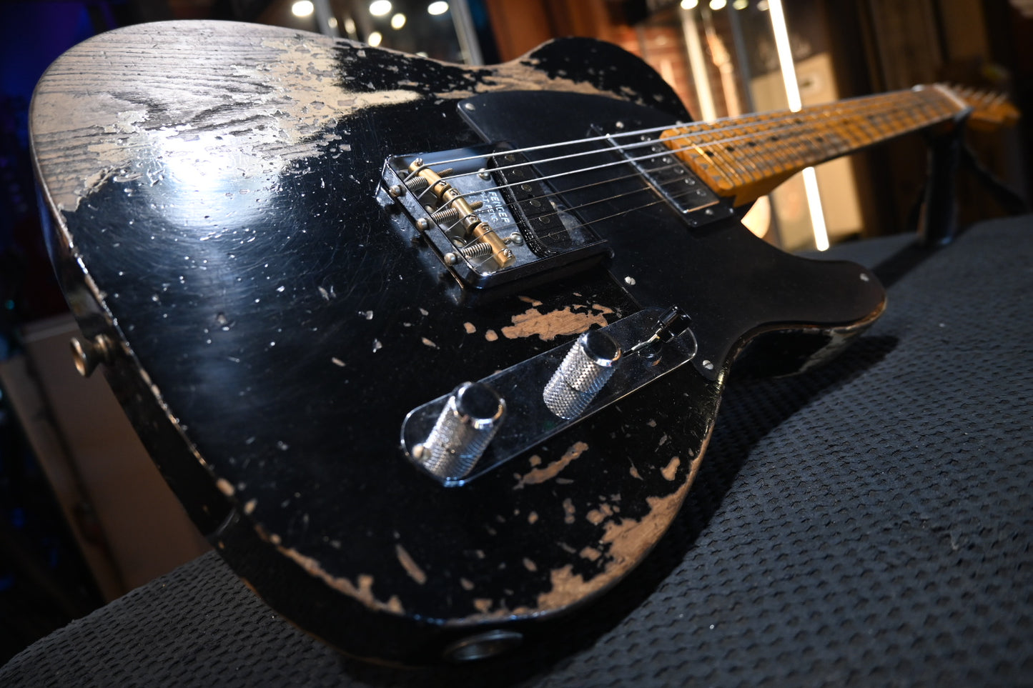 Fender Custom Shop LTD 1951 HS Telecaster Super Heavy Relic - Aged Black Guitar #8644 - Danville Music