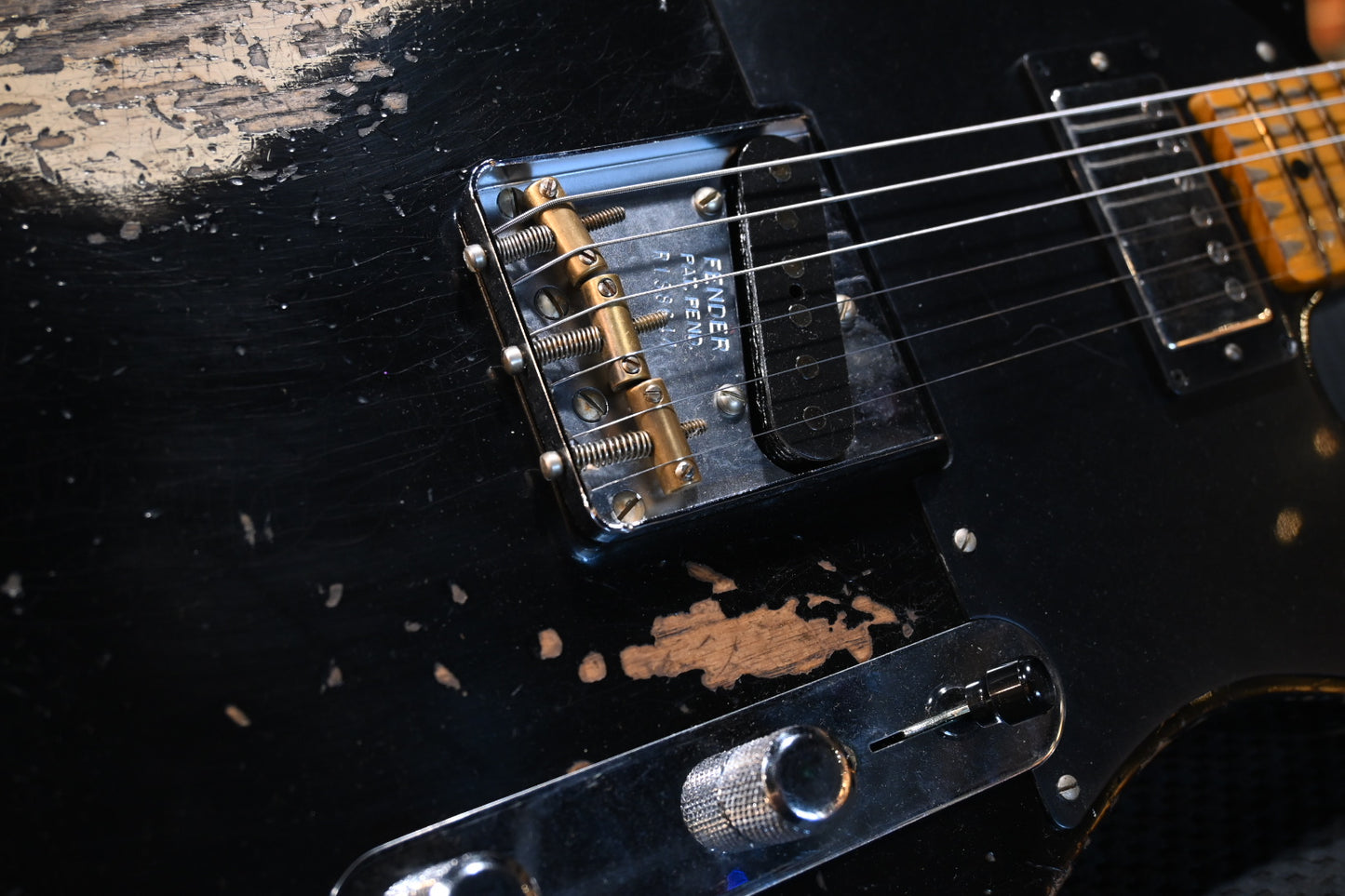 Fender Custom Shop LTD 1951 HS Telecaster Super Heavy Relic - Aged Black Guitar #8644 - Danville Music