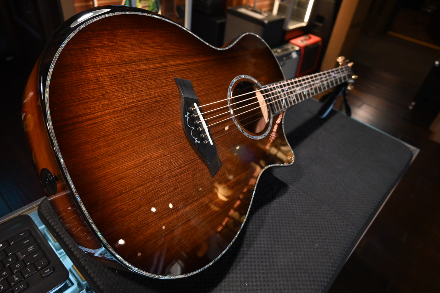 Taylor 50th Anniversary 50th Anniversary Sinker Redwood/Figured Urban Ironbark Guitar #4115 - Danville Music