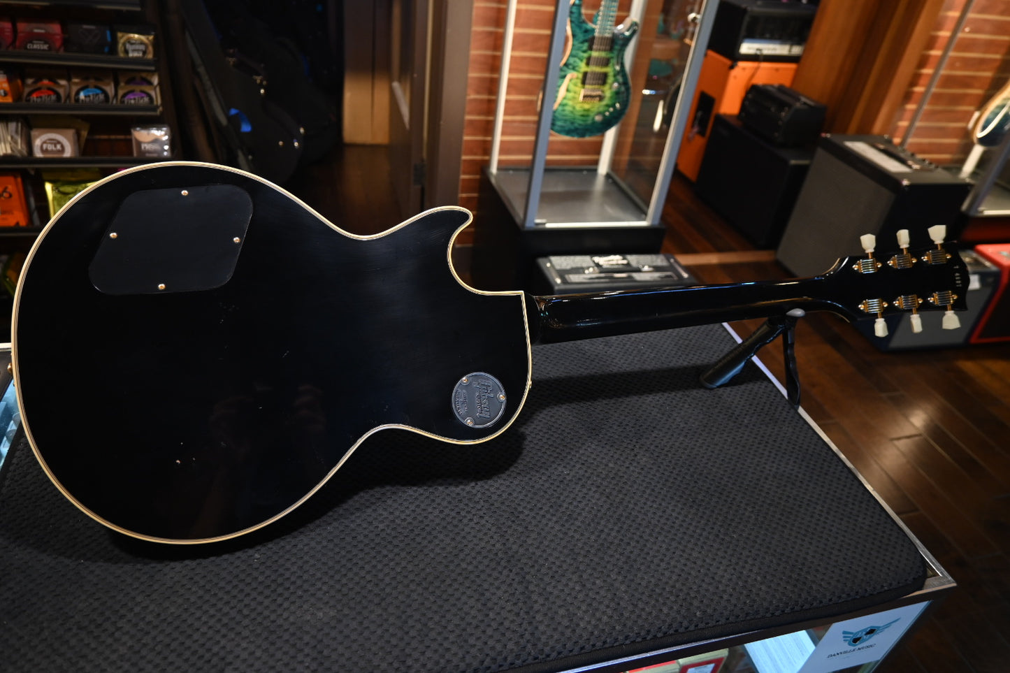 Gibson Custom Shop 1957 Les Paul Custom Reissue 3-Pickup Bigsby Murphy Lab Light Aged - Ebony Guitar #4897 - Danville Music