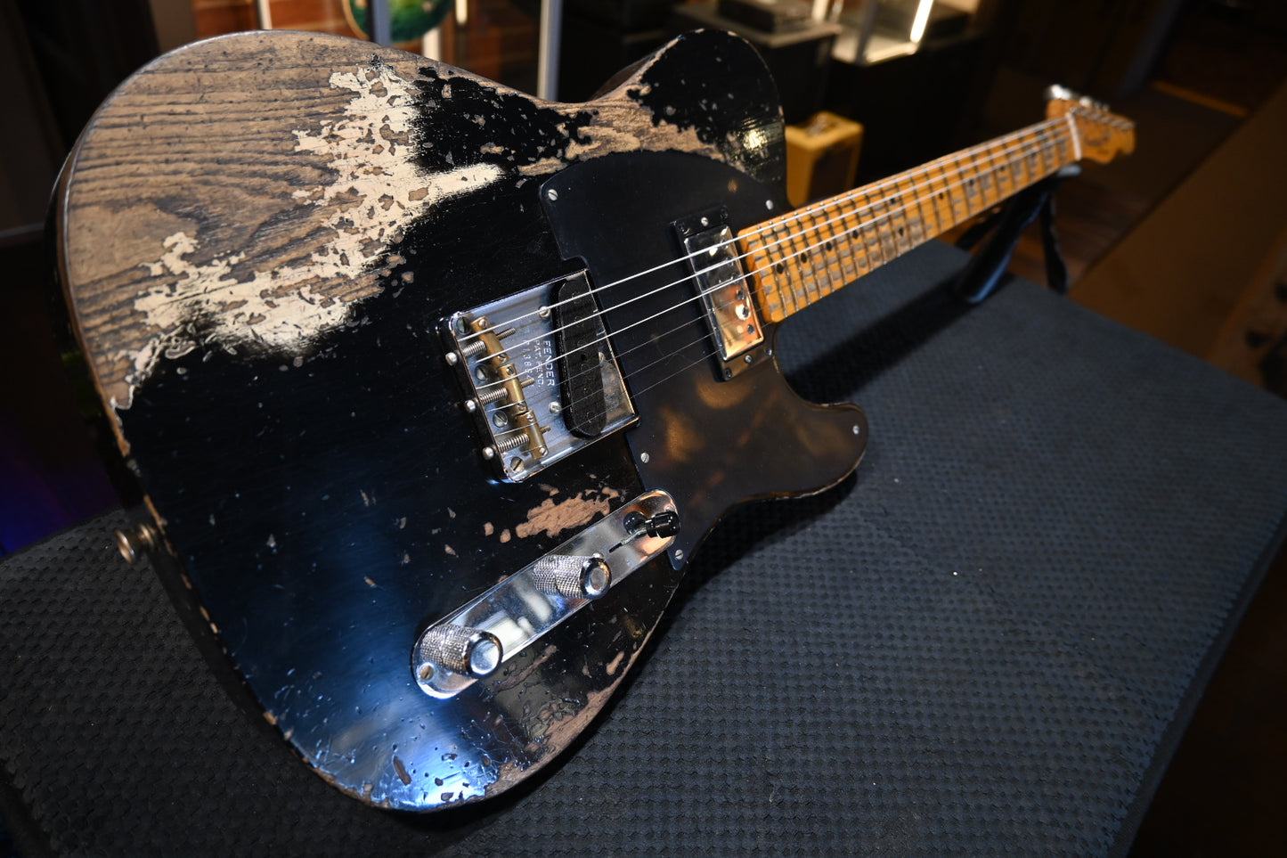 Fender Custom Shop LTD 1951 HS Telecaster Super Heavy Relic - Aged Black Guitar #8644 - Danville Music
