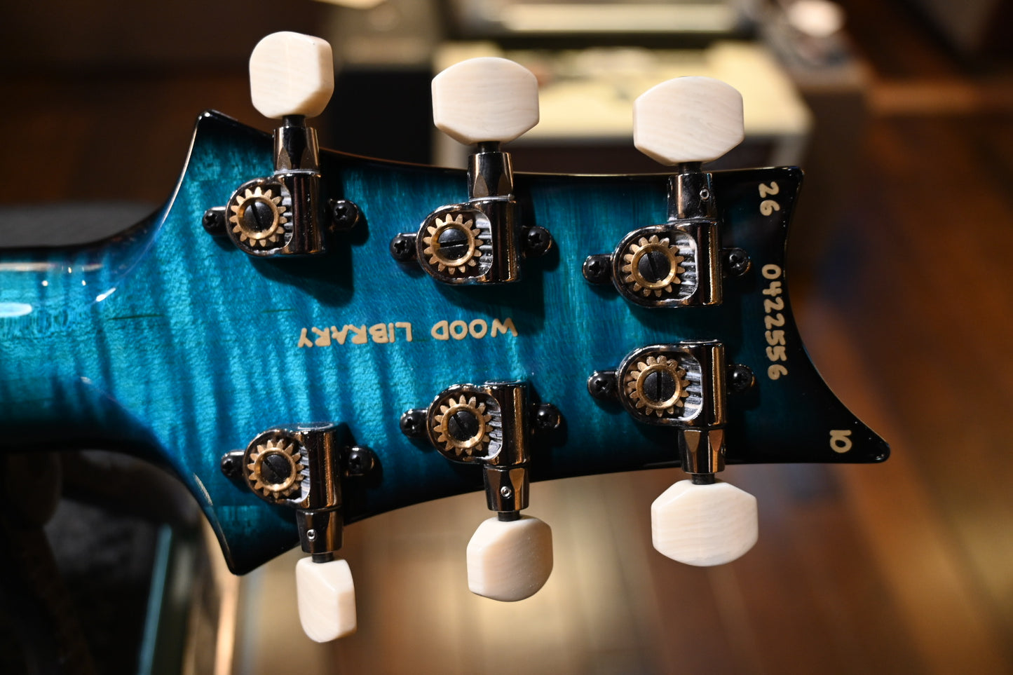 PRS Wood Library DGT 10-Top - Carroll Blue Smokeburst Guitar #2556 - Danville Music