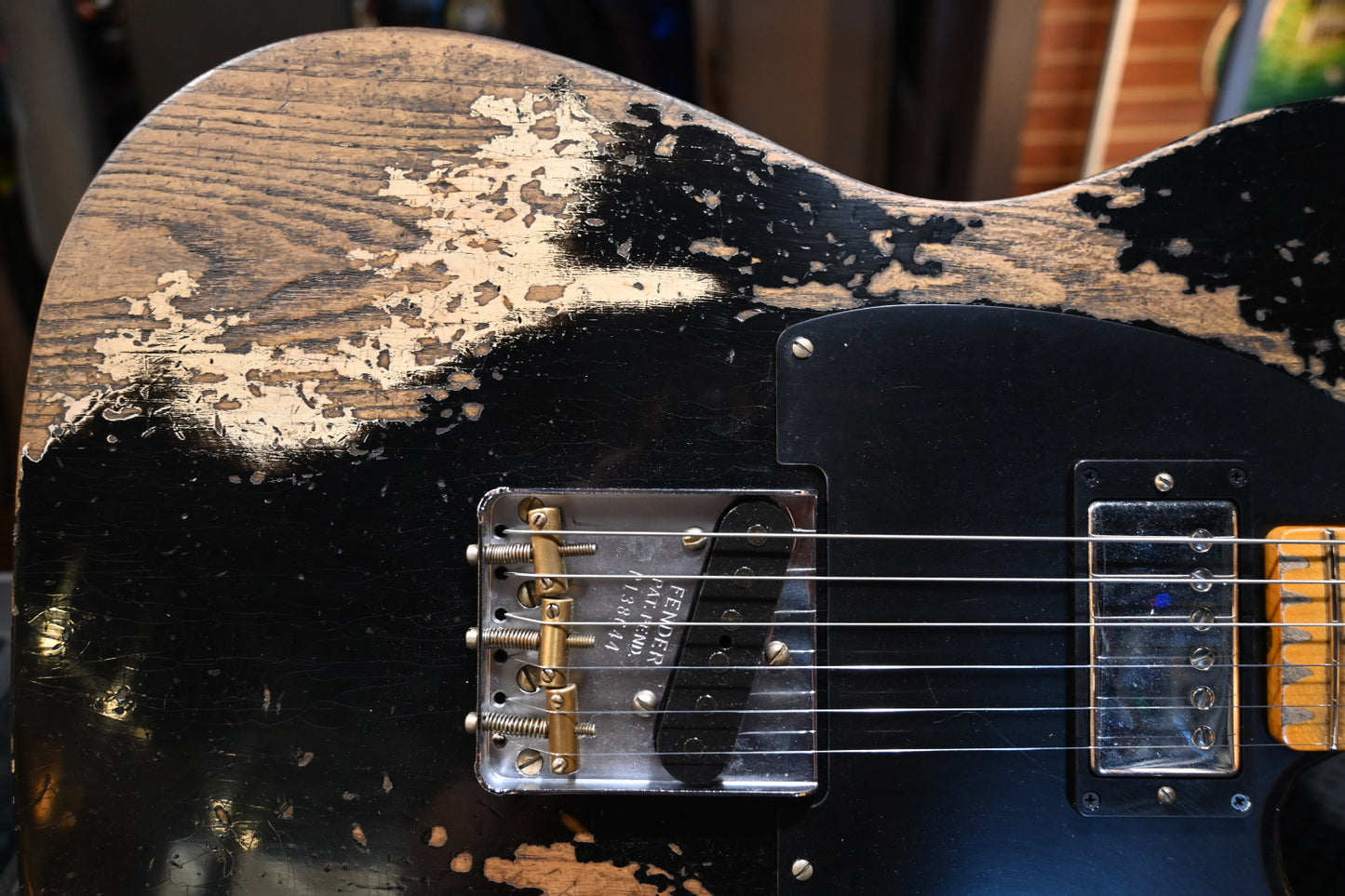 Fender Custom Shop LTD 1951 HS Telecaster Super Heavy Relic - Aged Black Guitar #8644 - Danville Music
