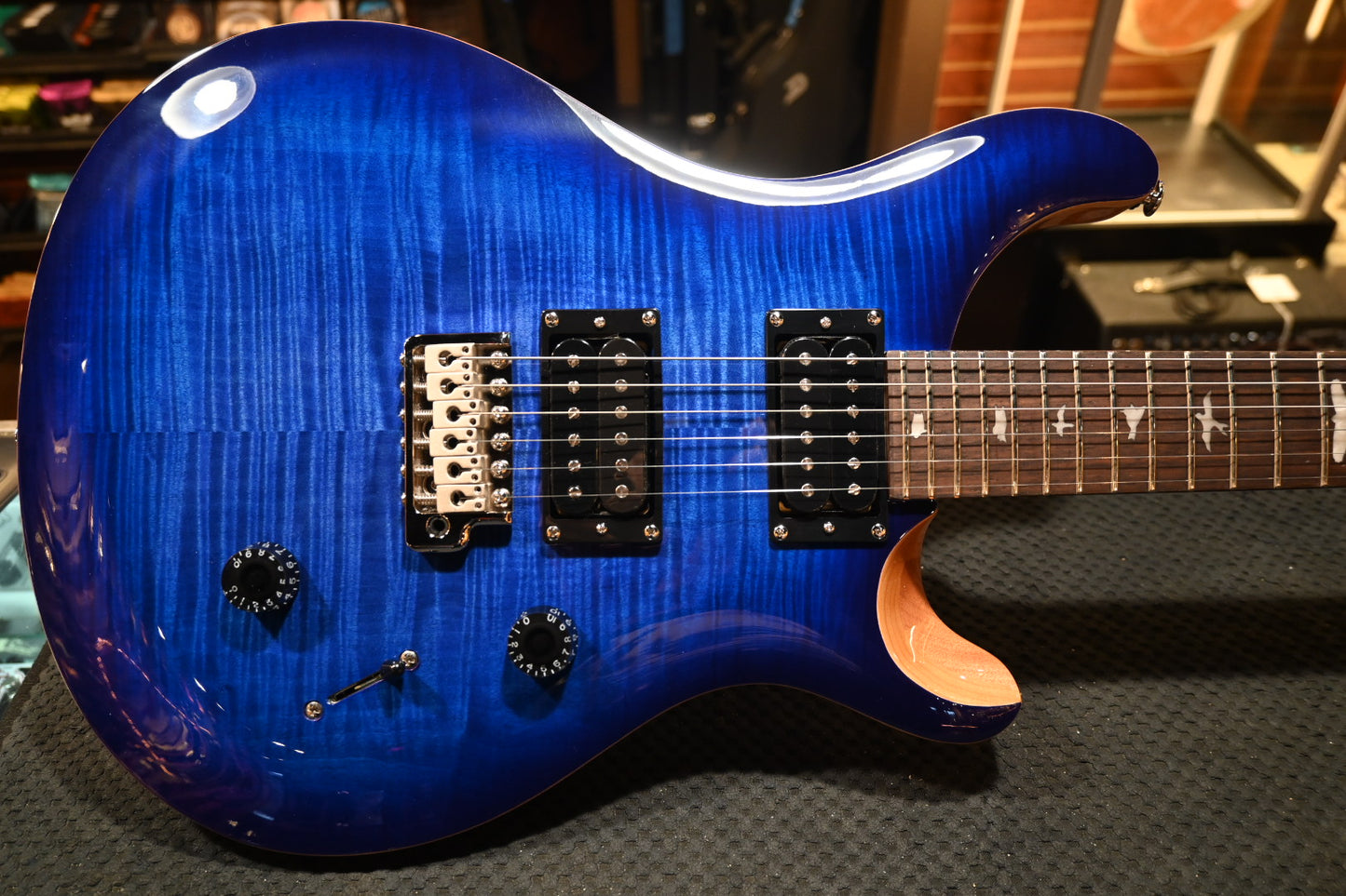 PRS SE Custom 24 - Faded Blue Burst Guitar #3425 - Danville Music