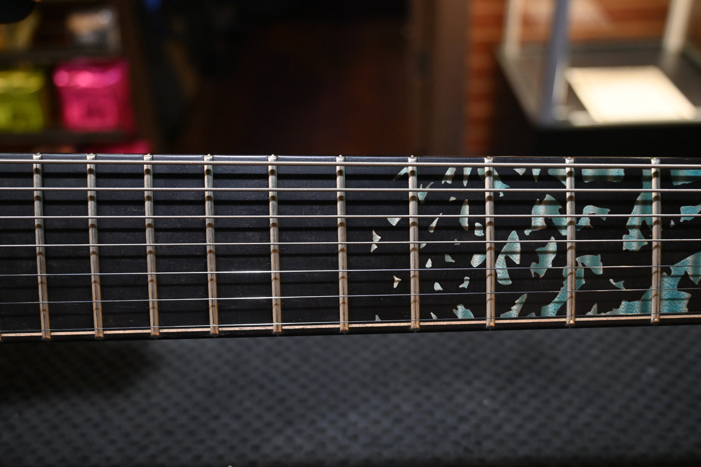 PRS Private Stock Custom 24 7-String Multi-Scale Spalted Maple - Sub Zero Silver Leaf Guitar #9970 - Danville Music