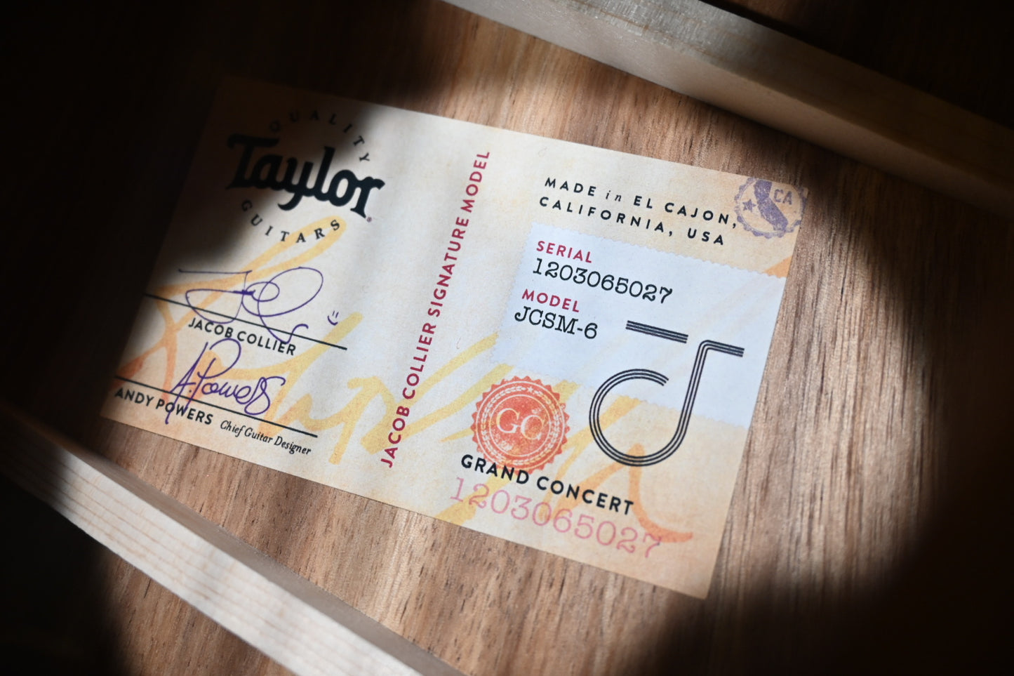 Taylor Jacob Collier Signature Model JCSM-6 Guitar #5027 - Danville Music