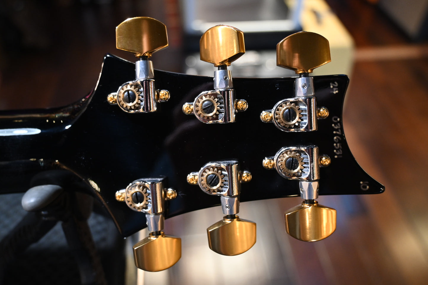 PRS Customer 24 Piezo 10-Top - Black Gold Smokewrap Burst Guitar #6531 - Danville Music