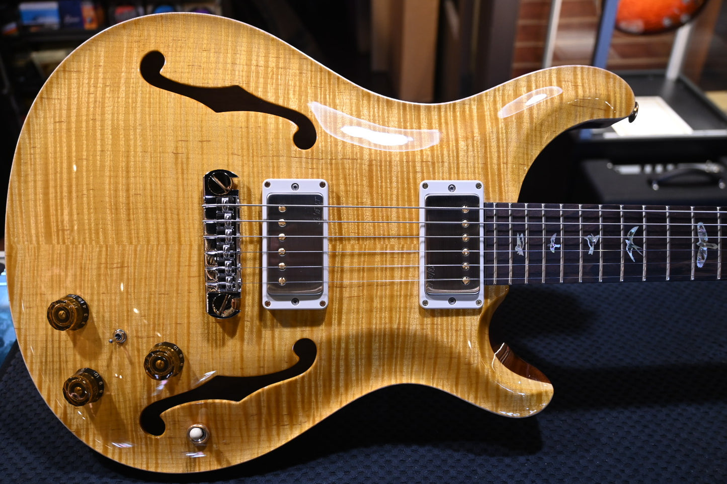 PRS Wood Library Hollowbody II Piezo 10-Top Rosewood Neck - Honey Guitar #4366 - Danville Music