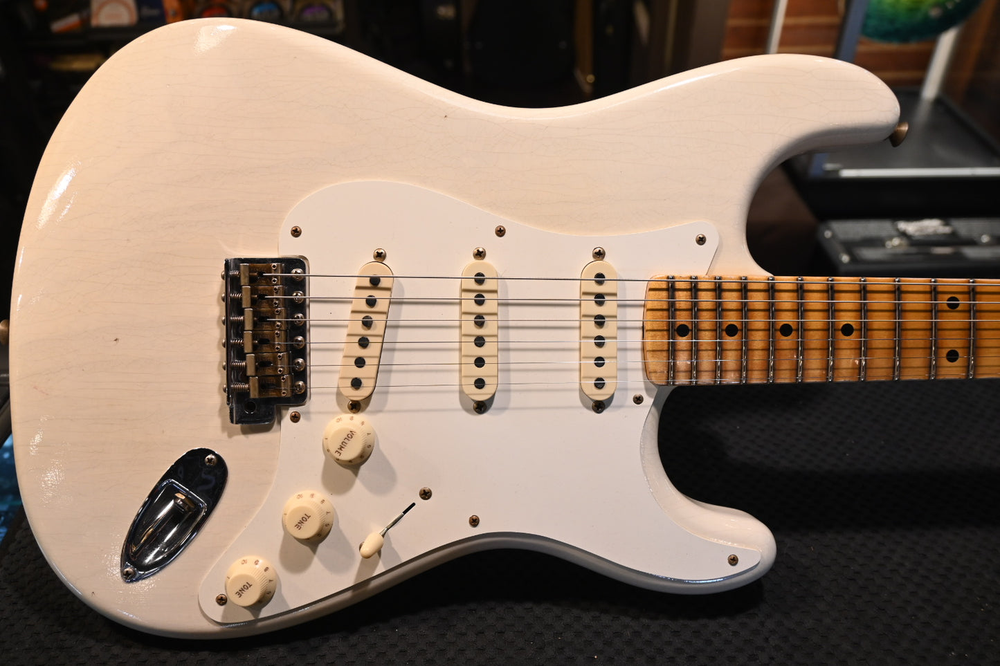 Fender Custom Shop 1956 Stratocaster Journeyman - Aged White Blonde Guitar #4817 - Danville Music