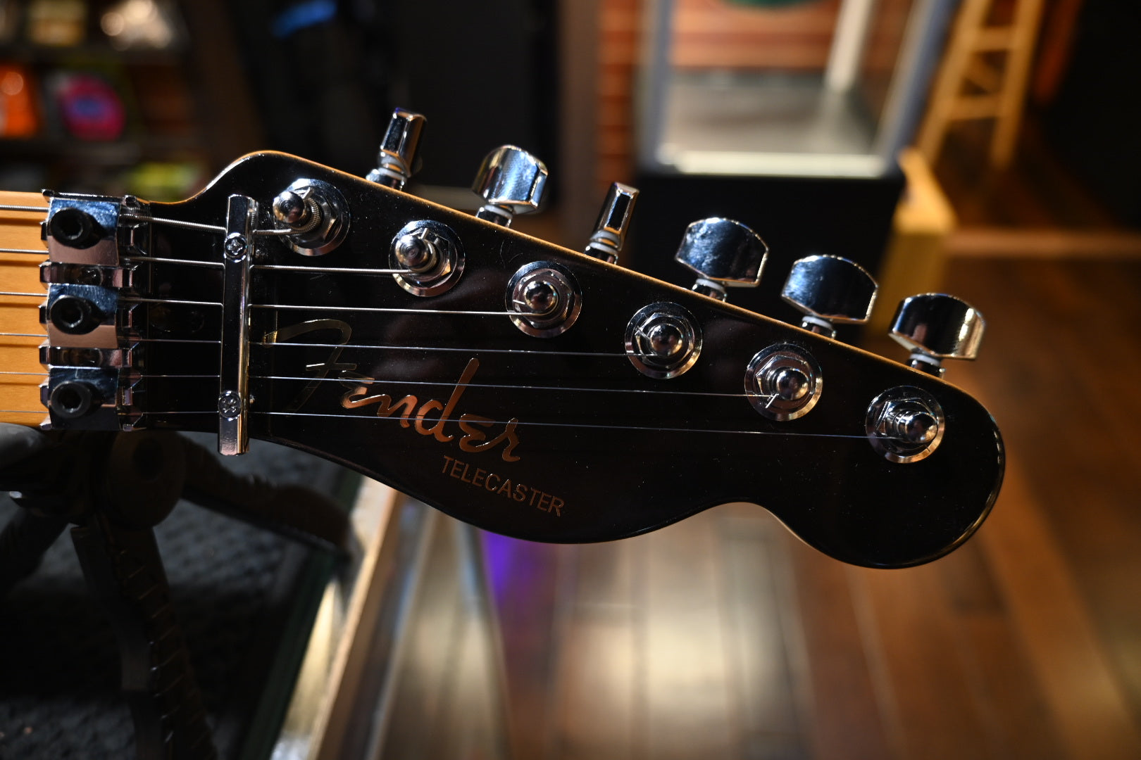 Fender American Ultra Luxe Telecaster Floyd 2023 - Mystic Black Guitar #2790 - Danville Music