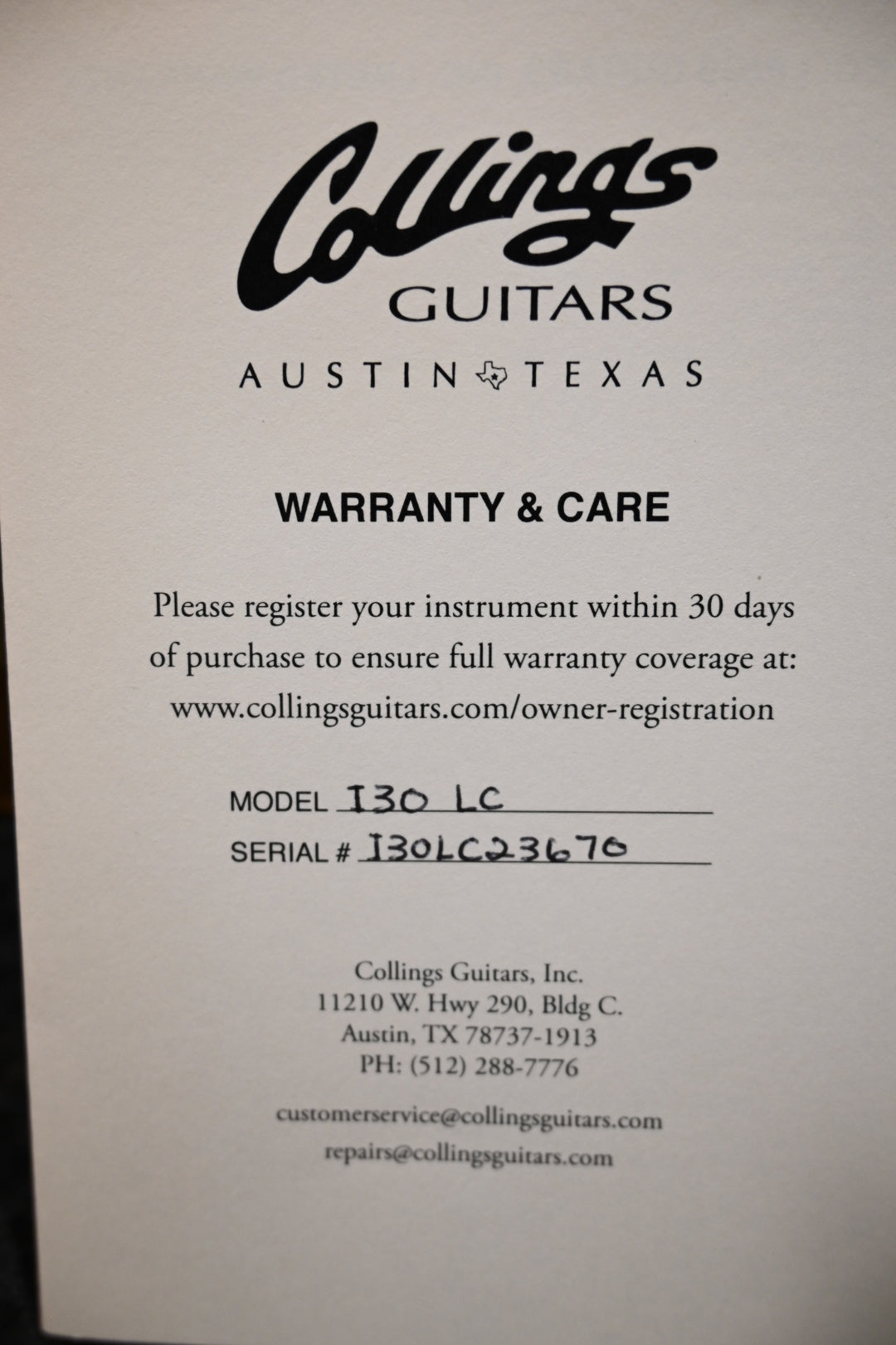 Collings I-30 LC - Candy Apple Red Guitar #3670 - Danville Music