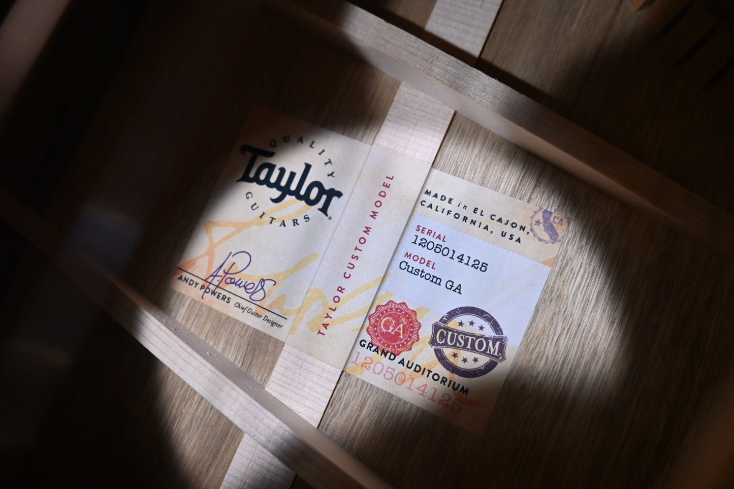 Taylor Custom GA Grand Auditorium Bearclaw Spruce/Black Limba Guitar #4125 - Danville Music