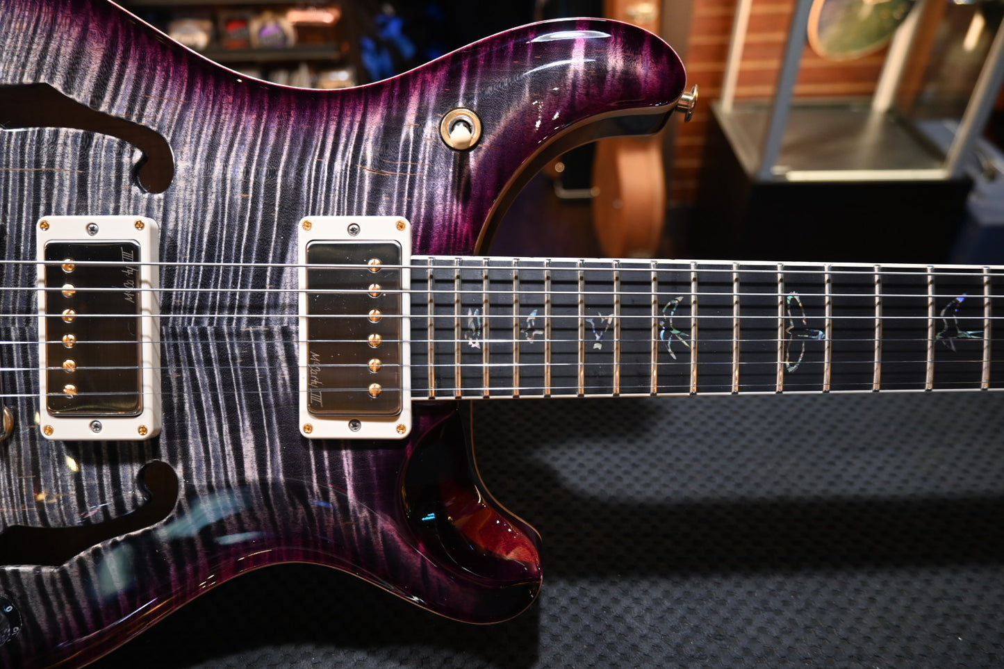 PRS Wood Library McCarty 594 Hollowbody II 10-Top - Charcoal Purple Burst Guitar #3511