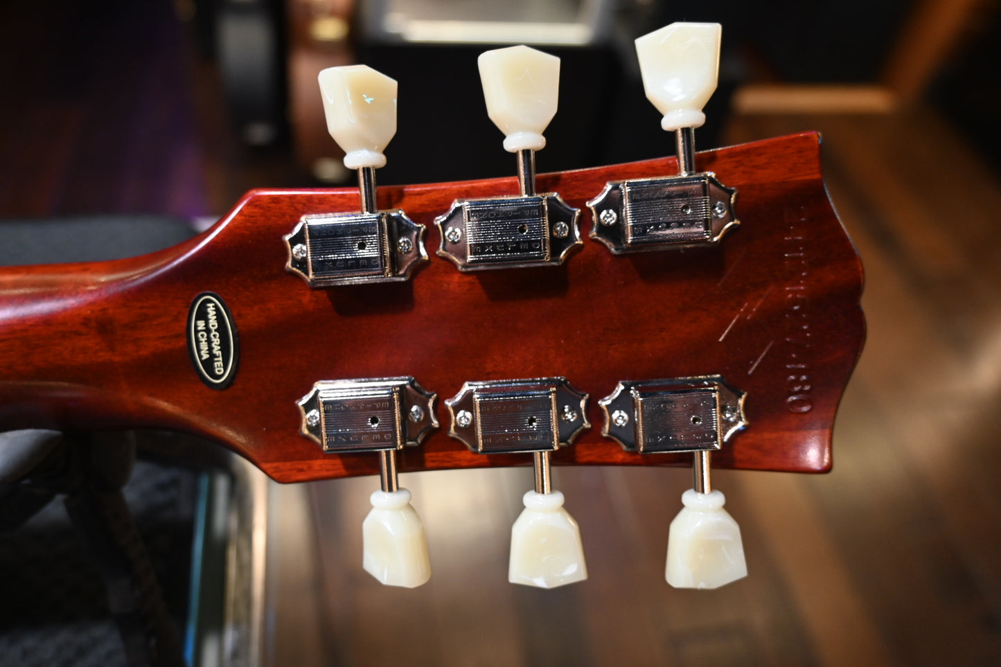Epiphone Inspired by Gibson Custom 1959 Les Paul Standard Reissue - Washed Bourbon Burst Guitar #7480 - Danville Music