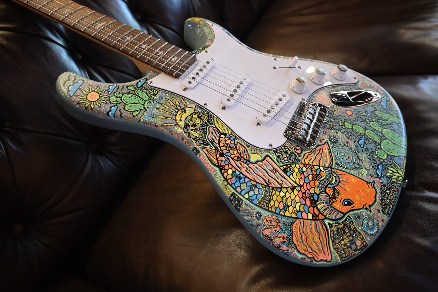 PRS SE Silver Sky Danville Music X Rosati “Desert Dreams” Edition - Stone Blue Guitar #2065 - Danville Music