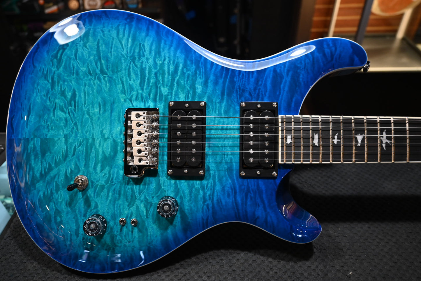 PRS SE Custom 24-08 Quilt - Lake Blue Guitar #0489 - Danville Music
