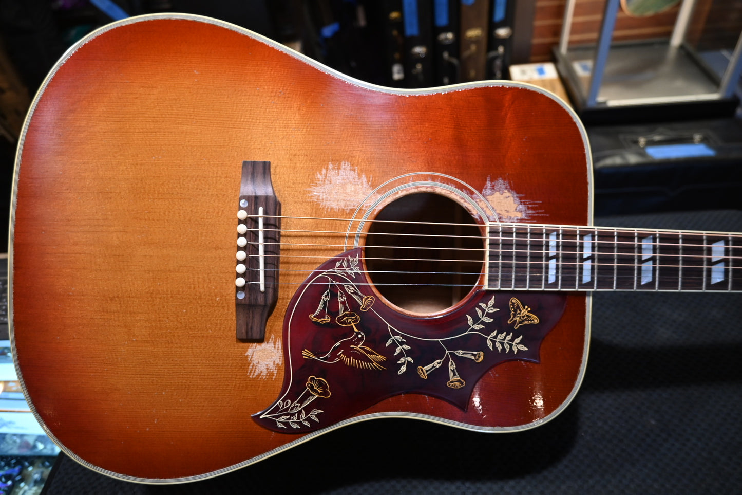 Gibson Custom Shop 1960 Hummingbird Murphy Lab Heavy Aged - Washed Cherry Sunburst Guitar #5025
