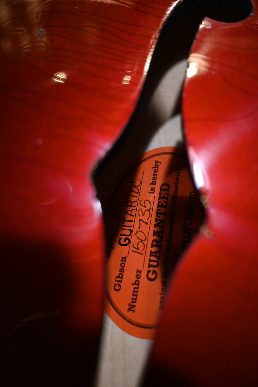 Gibson Custom Shop 1964 ES-335 Reissue Light Aged - Sparkling Burgundy Guitar #0735 - Danville Music