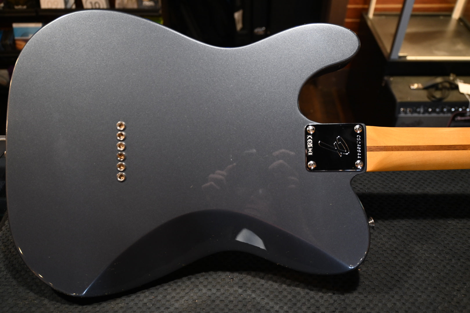 Fender Chris Shiflett Cleaver Telecaster Deluxe - Charcoal Frost Metallic Guitar #0944 - Danville Music