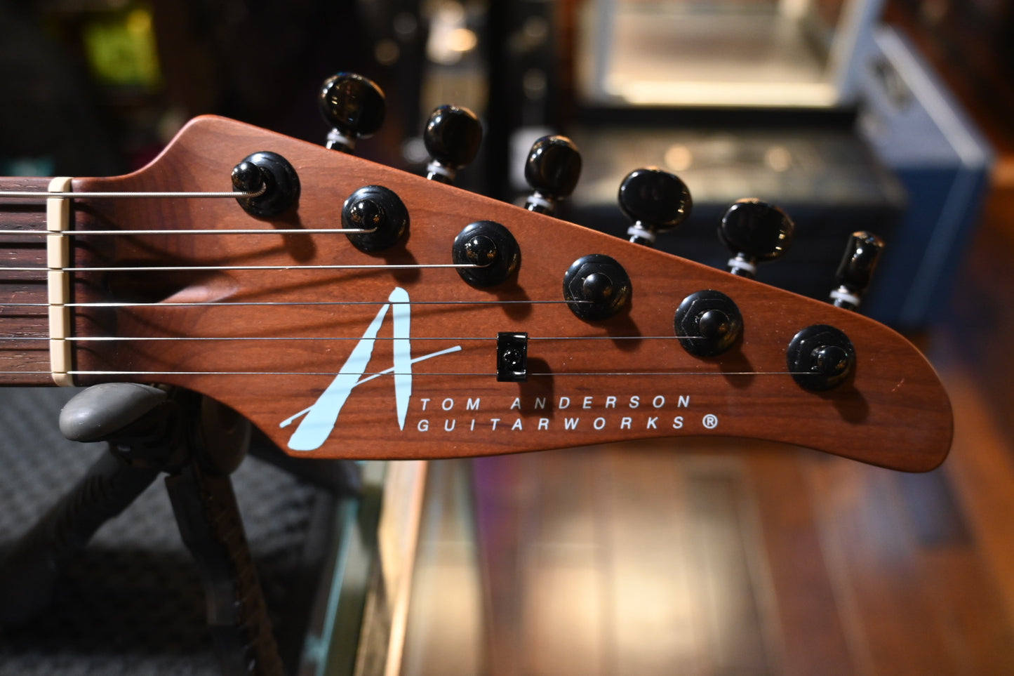 Tom Anderson Li’l Angel Player Shorty - Translucent Cotton Candy Blue Dark Grain Guitar #924N