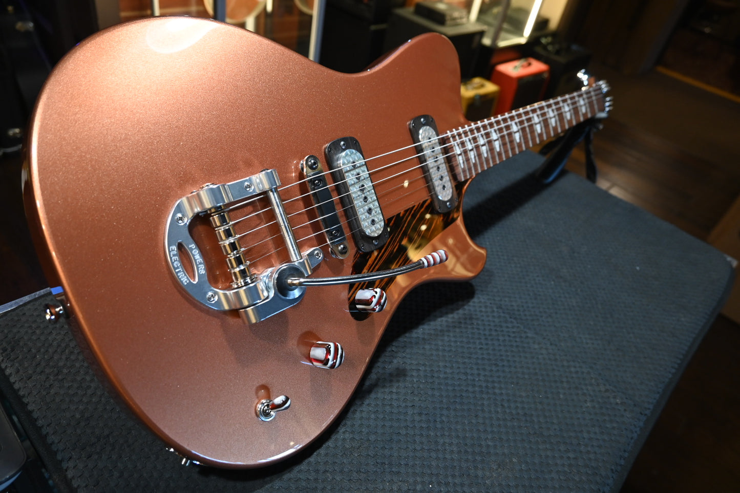 Powers Electric A-Type FF42 CamTail - Byzantine Gold Guitar #A774 - Danville Music