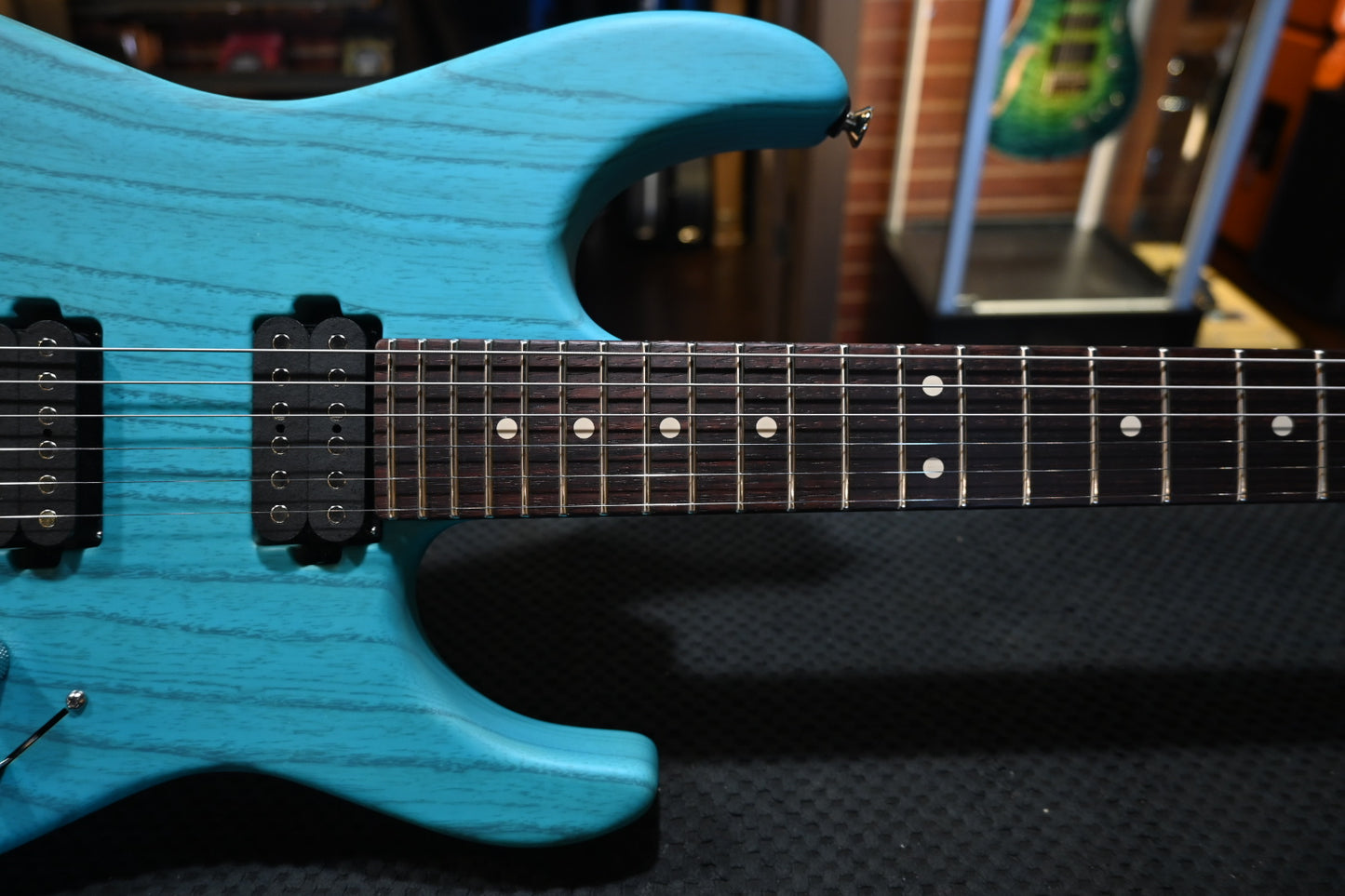 Tom Anderson Li’l Angel Player - Satin Translucent Cotton Candy Blue Dark Grain Guitar #124A - Danville Music